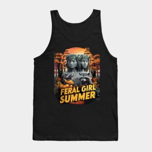 Feral Girl Summer Vintage Feral Girl Summer Raccoon Tank Top